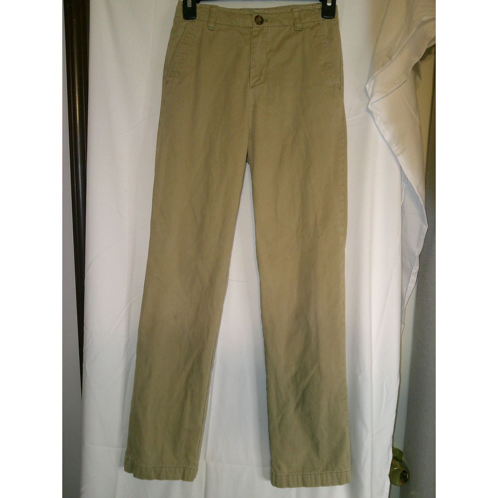 Lands' End Classic Khaki Chinos Casual Straight Leg Pants 14S‎